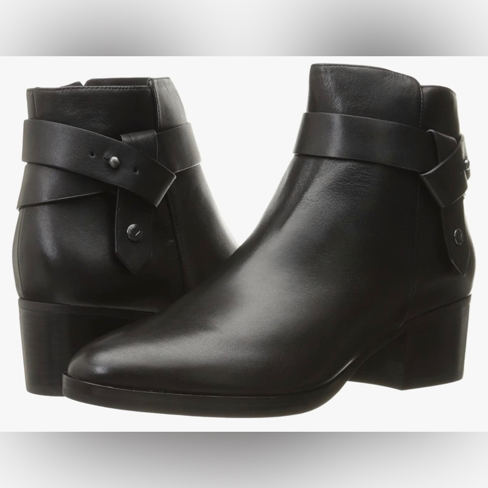 Via Spiga Ophelia black leather booties NIB